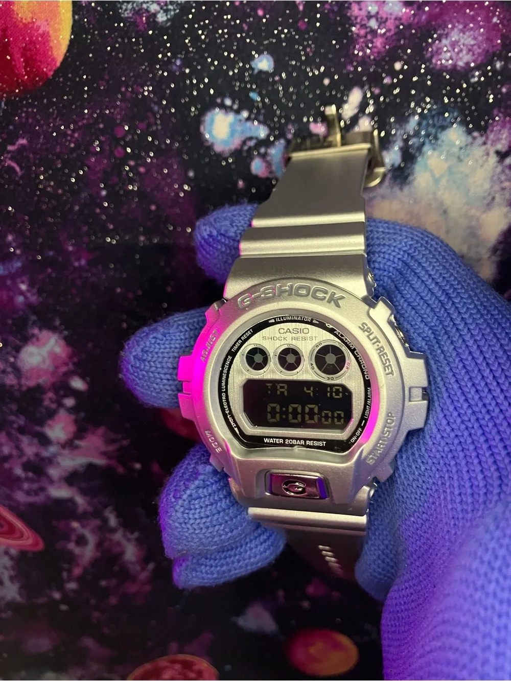 Custom G Shock Silver Metallic Style colorway